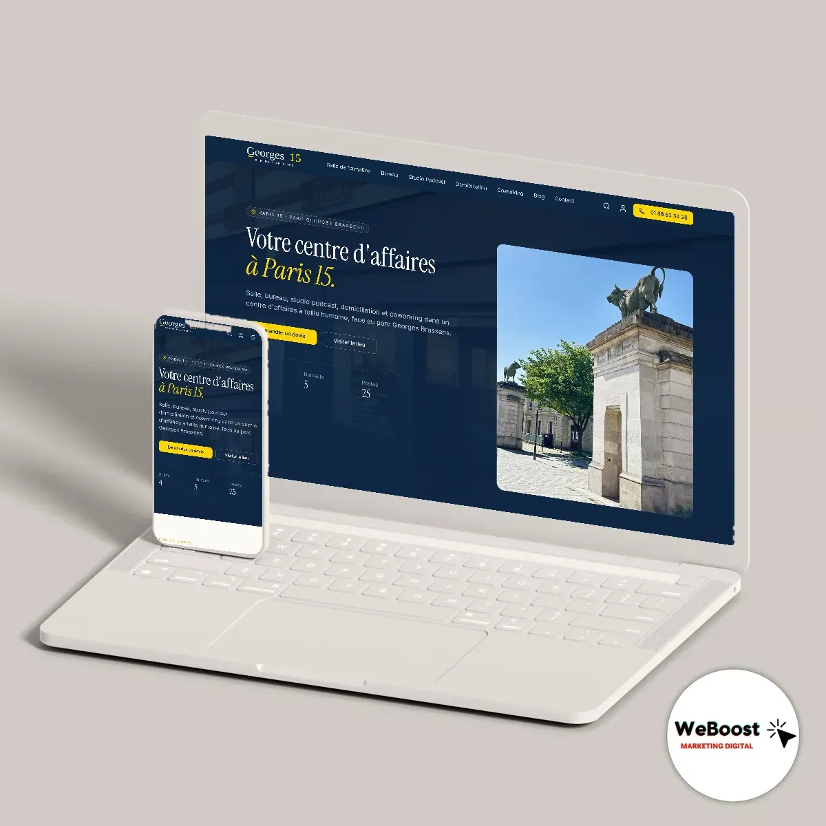 Aperçu du site réalisé pour Georges 15