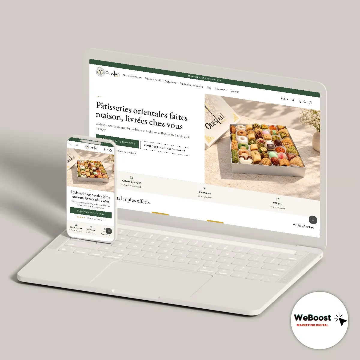 Aperçu du site réalisé pour Maison Oueslati